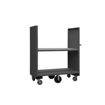 12 Gauge 2 Shelf Platform Truck 5" & 8" Polyurethane Casters