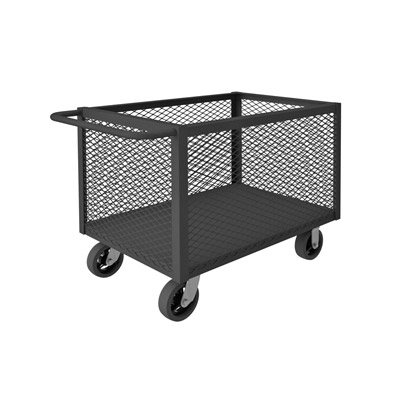 4 Sided Mesh Box Truck w/ 6" Mold-On Rubber Casters