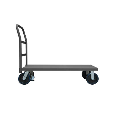Low Deck Stock Truck, Lips Down, 8" Polyurethane Cstrs|Floor Lock 