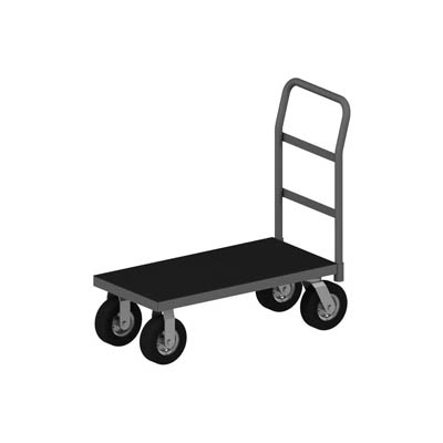 Low Deck Stock Truck, Rubber Deck Matting, 8" Semi-Pneumatic Cstrs