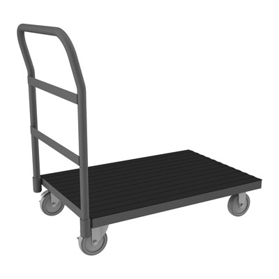 EPT Series, Low Deck Stock Truck, Rubber Deck Matting, 5" Polyurethane Cstrs