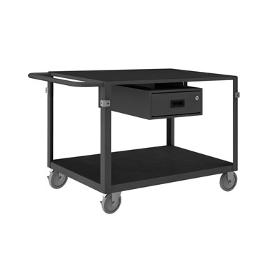 Instrument Cart w/ 5" Polyurethane Casters & Locking Drawer (1,000 lbs. Capacity)