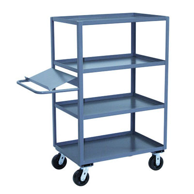 4-Shelf Stock Truck w/ Writing Stand, 24"W