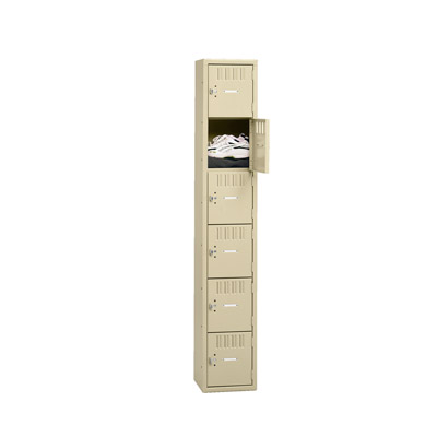 6 High Box Locker, 12"W (Assembled)