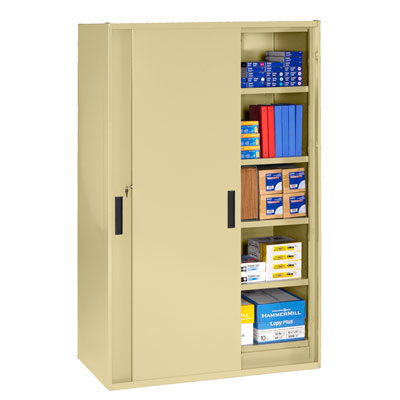 Jumbo Sliding Door Storage Cabinet - 48"W x 78"H