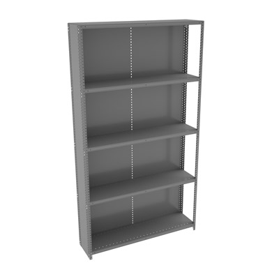5 Shelf Q-Line Shelving Closed Adder Unit - 22 Gauge, 48"W