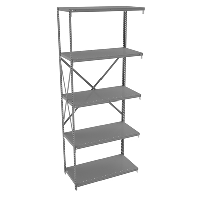 5 Shelf Q-Line Shelving Open Adder Unit - 22 Gauge, 36"W