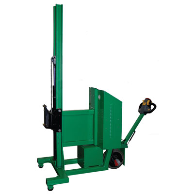 Universal Lift & Stacker, Fully Powered Lift/Drive, 78"H, 1,000 lb. Capacity