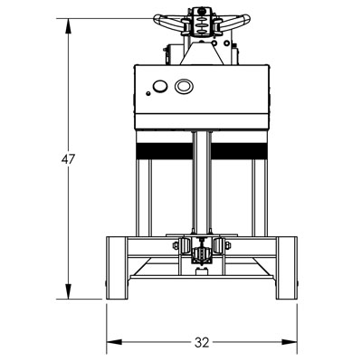 Universal Lift & Stacker, Fully Powered Lift/Drive, 78"H, 1,000 lb. Capacity