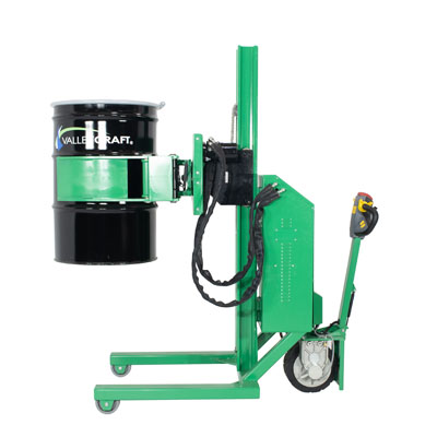 Drum Lift & Rotator - Fully Powered Lift/Rotate/Drive, Grip Connection, Straddle Base, 1000 lb. Capacity