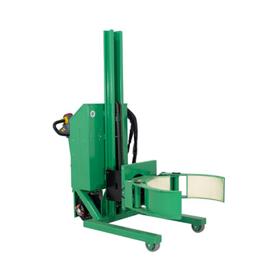 Drum Lift & Rotator - Fully Powered Lift/Rotate/Drive, Grip Connection, Straddle Base, 1000 lb. Capacity