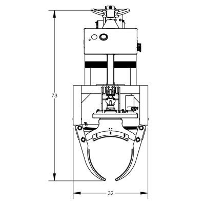 Drum Lift & Rotator - Fully Powered Lift/Rotate/Drive, Grip Connection, Counterweighted, 1000 lb. Capacity