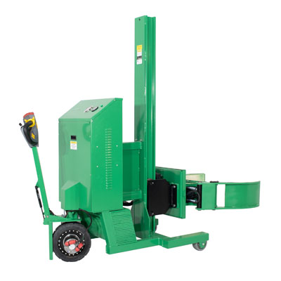 Drum Lift & Rotator - Fully Powered Lift/Rotate/Drive, Grip Connection, Counterweighted, 1000 lb. Capacity