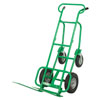 4-Wheel Deluxe Pallet Hand Truck, Extended Forks - Steel, 600 lb. Capacity, Spring-Loaded Pallet Forks