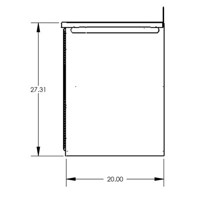 Mobile Workbench, 46" Wide, 14ga Steel