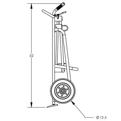Aluminum 2-Wheel Drum Hand Truck, 1000 lb. Capacity