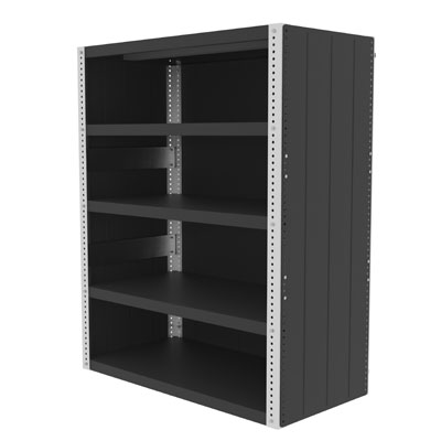 48" Wide, 12ga Heavy Duty Enclosed Shelving