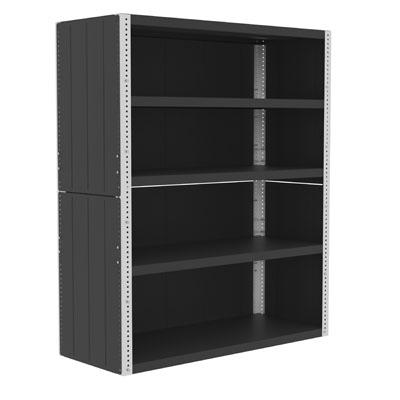 60" Wide, 12ga Heavy Duty Enclosed Shelving