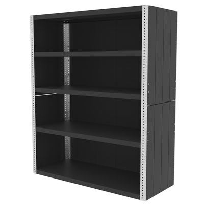 60" Wide, 12ga Heavy Duty Enclosed Shelving