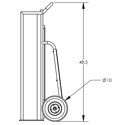 2-Wheel Deluxe Aluminum Hand Truck with Side Guards 