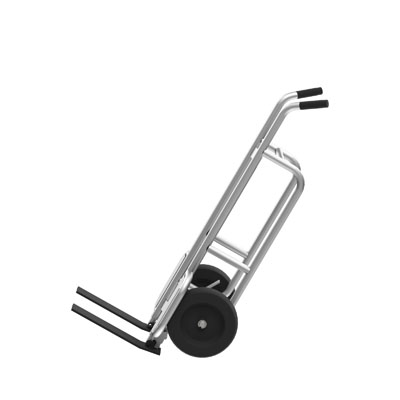 2-Wheel, Aluminum, Pallet Hand Truck, 1000 lb. Capacity, Spring-Loaded Pallet Forks