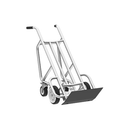 4-Wheel Commercial Hand Truck - Spring-Loaded Shoe, 1000 lb. Capacity