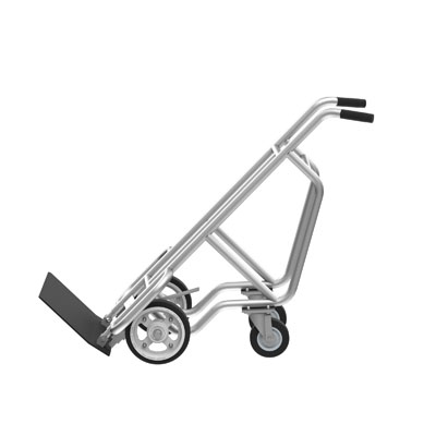 4-Wheel Commercial Hand Truck - Spring-Loaded Shoe, 1000 lb. Capacity