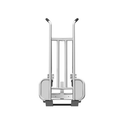 4-Wheel Pallet Hand Truck, Aluminum,  Spring-Loaded Pallet Forks