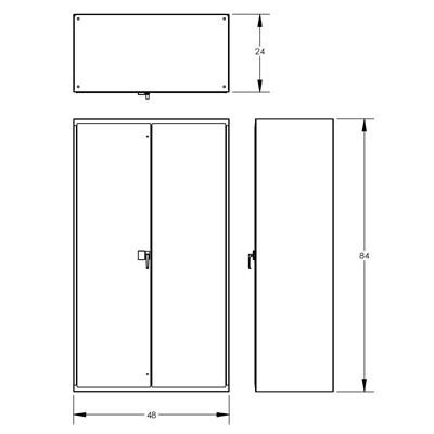 Electronic Locking Cabinets, 48" Wide, 14ga Steel