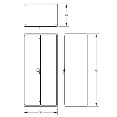Electronic Locking Cabinets, 36" Wide, 14ga Steel