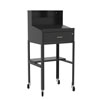 Industrial Mobile Shop Desk with Drawer, Open Base
