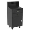 Industrial Mobile Shop Desk with Drawer, Closed Base