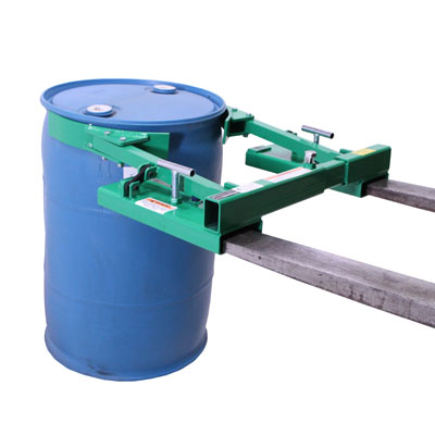 Plastic Drum Grabber Forklift Attachment -  30/55/85 Gallon Plastic Drums