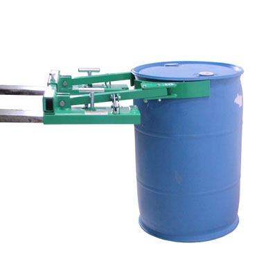 Plastic Drum Grabber Forklift Attachment -  30/55/85 Gallon Plastic Drums