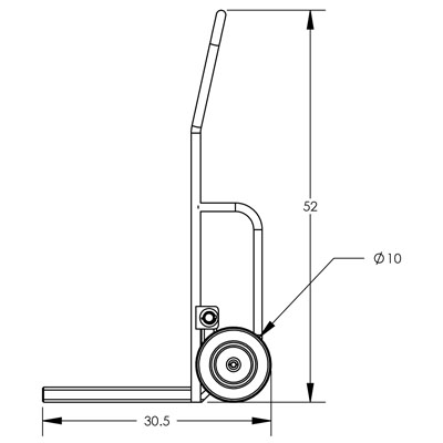 Multi-Use Hand Truck, Tranmission Forks - Steel