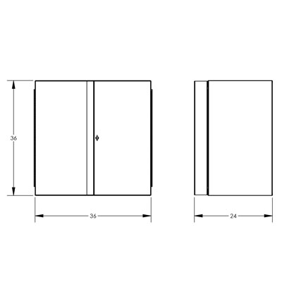 Half Height Bin Cabinet, 74 Bins