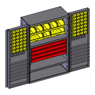 Utility Drawer Cabinets, 14ga - Shelves, Bins & Drawers