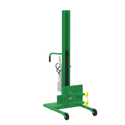 Drum Lift & Rotator - Pnumatic, Semi-Powered, Lift/Rotate, Manual Drive