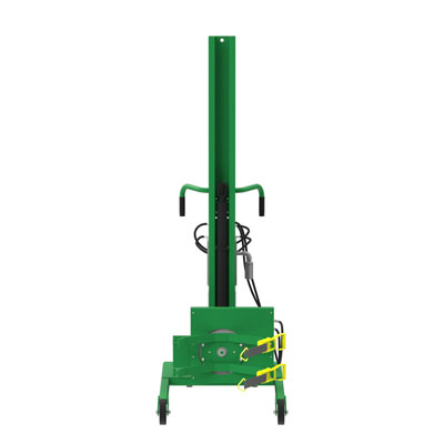 Drum Lift & Rotator - Pnumatic, Semi-Powered, Lift/Rotate, Manual Drive