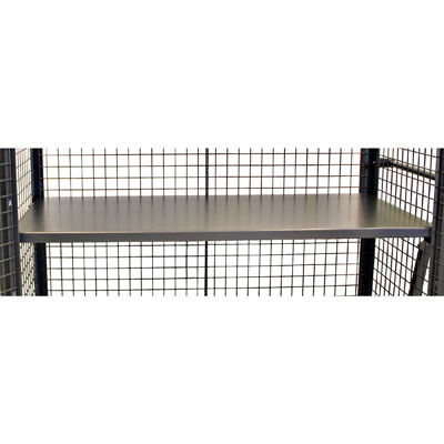 1-Shelf Security Cart, 2,000 lb. Capacity, Gray, Blue or Red
