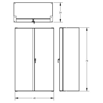 14 Gauge, Full Bin Cabinet