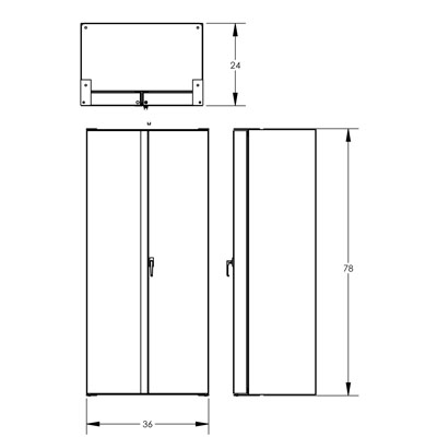 14 Gauge, 4 Shelves, Door Shelves & Door Bins