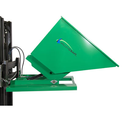 Powered Self Dumping Hopper Forklift Attachement