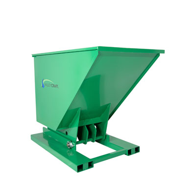 Powered Self Dumping Hopper Forklift Attachement