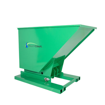 Powered Self Dumping Hopper Forklift Attachement