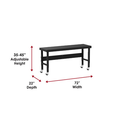 Mobile Adjustable Height Work Tables, 2,000 lb. Capacity