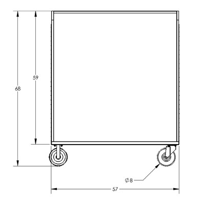 12 gauge., 2-Sided Stock Picking Cart