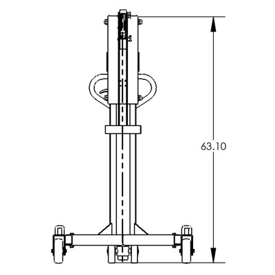 Deluxe Drum Lift & Transporter, Steel/Plastic/Fiber Drums, 800 lb. Capacity