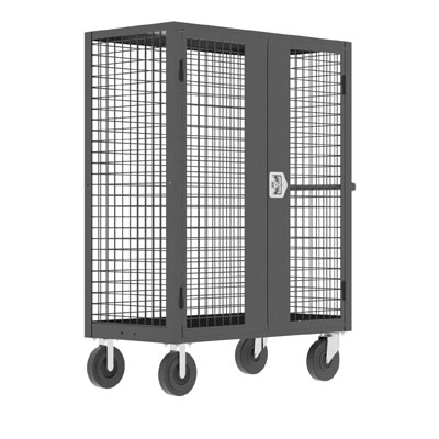 Security Cart, 2,000 lb. Capacity, Gray, Blue or Red