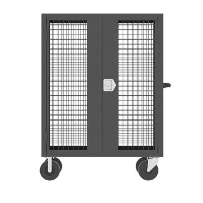 Security Cart, 2,000 lb. Capacity, Gray, Blue or Red